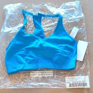 NWT Fabletics Blue Sports Bra with Racerback Design